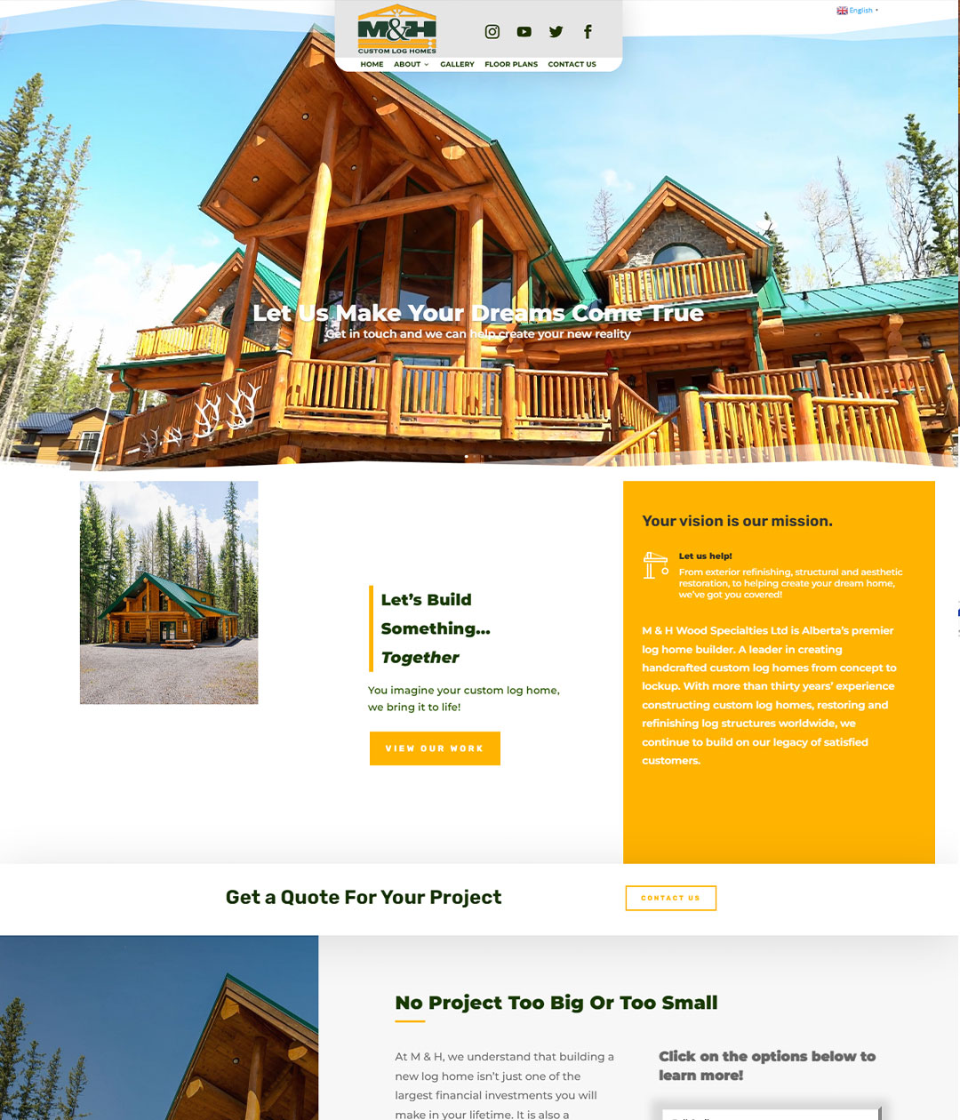 M&H Home Page Web Design